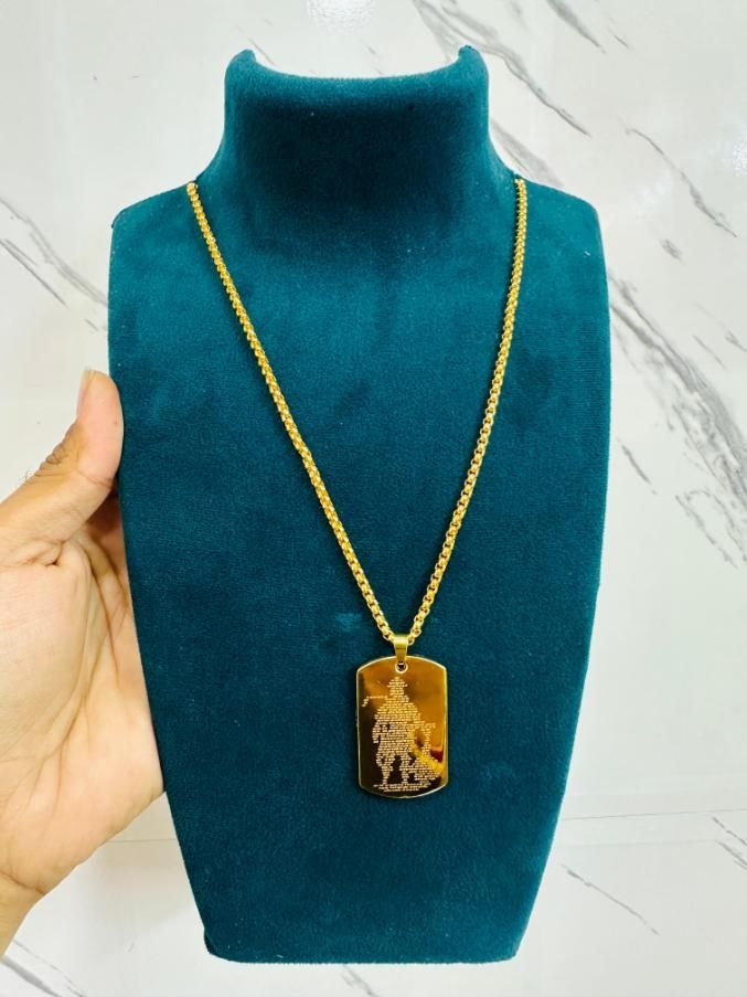 Hanuman Chalisha Pendant with Chain