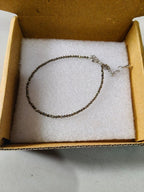 EverMine Crystal Raw Pyrite Anklet Stone of Money, Protection & Power Pyrite Anklet for Women