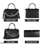 Black Quilted Style Fancy Sling Bag for Women